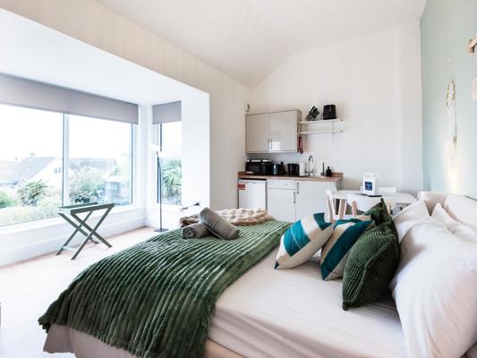 Double Studio with Sofa Bed, Parking and Sea View Glan Neigr