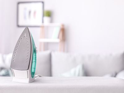 Iron and ironing board